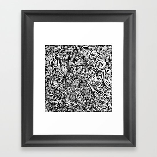 Conquer (Black & White Version) Framed Art Print