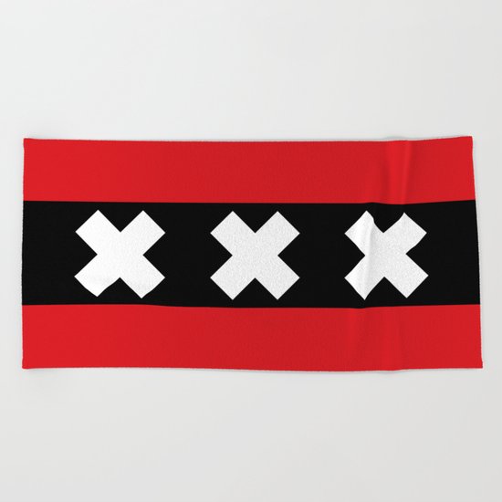 Flag of Amsterdam Beach Towel