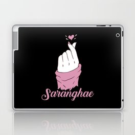 Saranghae Korean Love Heart K Pop Heart Finger Laptop Skin