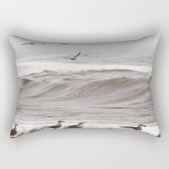 Seagulls and the Surf Rectangular Pillow