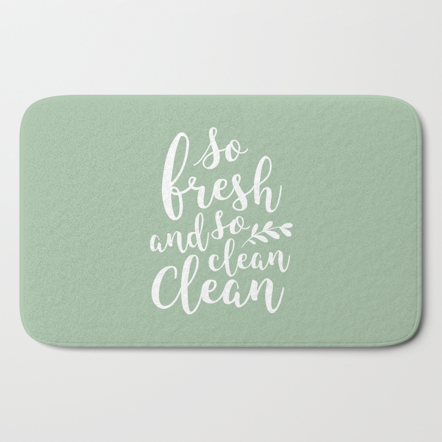 So Fresh So Clean Clean Mint Bath Mat By Summersunhomeart Society6