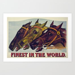 Horse Racing Poster Finest In The World Art Print