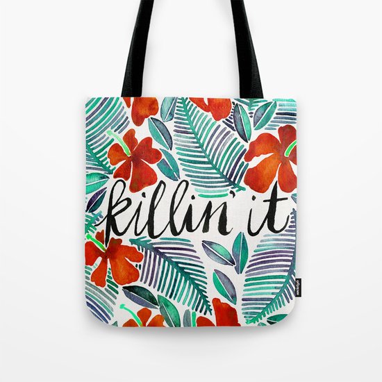 Killin' It – Tropical Red & Green Tote Bag