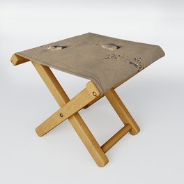Footsteps in the sand Folding Stool
