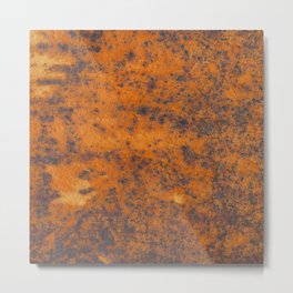 Vintage metall rust texture - Orange / red pattern Metal Print