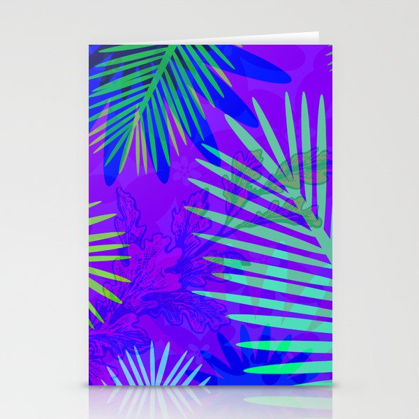 Purple Palm Stationery Cards