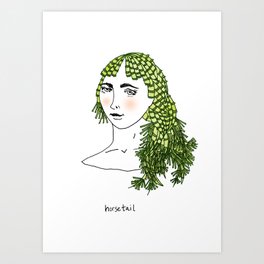 horsetail girl Art Print