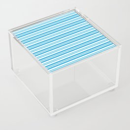 Elegant Blue Strips Pattern - Horizontal Acrylic Box