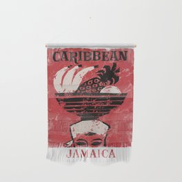 Jamaica - Vintage Caribbean Travel Wall Hanging