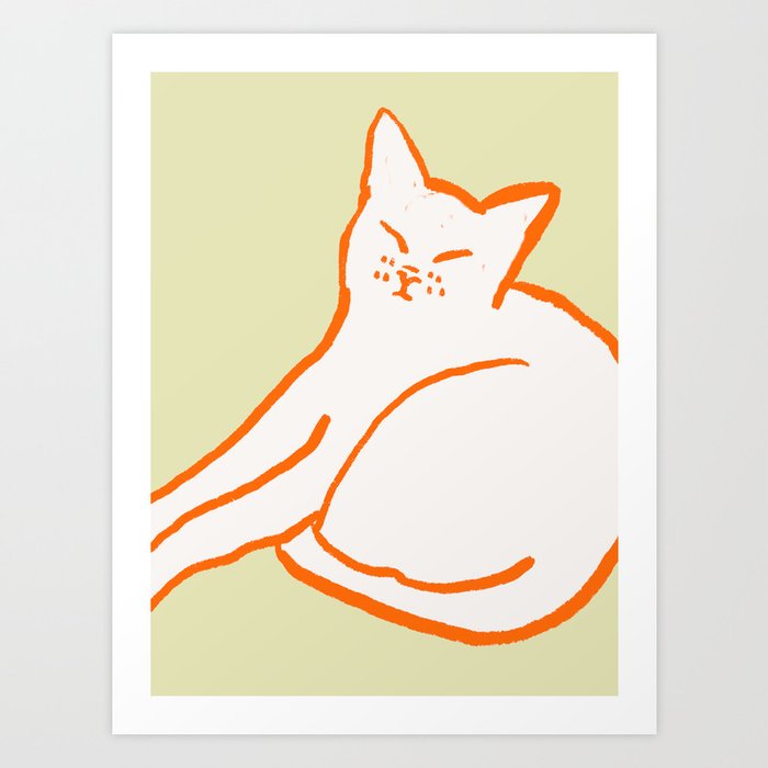 Good Morning Cat Art Print