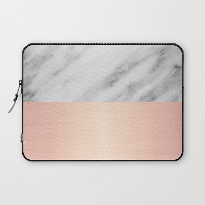 Real Italian Marble and Pink Laptop Sleeve