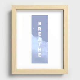 Yoga Breathe Blue Night Sky Recessed Framed Print