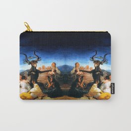 Francisco Goya (Spanish 1746-1828) - Title: Witches' Sabbath - Original Title: El aquelarre - Date: 1798 - Style: Romanticism / Tenebrism - Genre: Gothic, Religious - Media: Oil on canvas - Digitally Enhanced Version (1800 dpi) - Carry-All Pouch