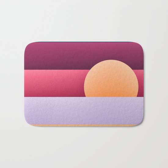 Sunset at beach Bath Mat