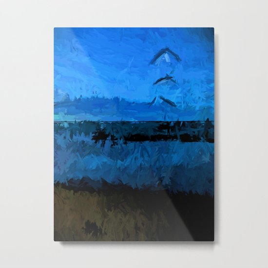Blue Sea in the Blue Wind Metal Print