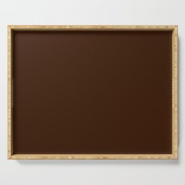 Raw Umber Brown  Serving Tray