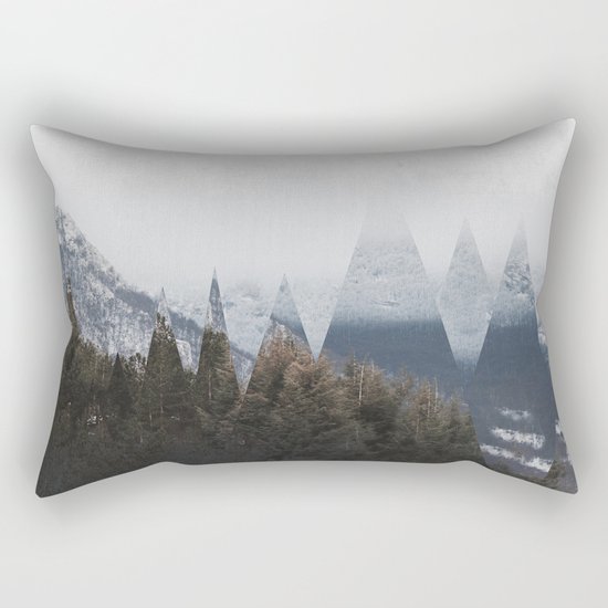 Winter Mountains Rectangular Pillow