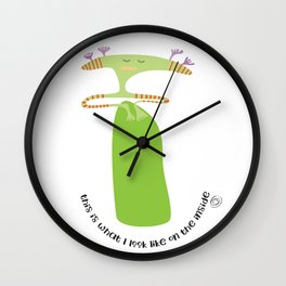 on the inside : chilling out Wall Clock