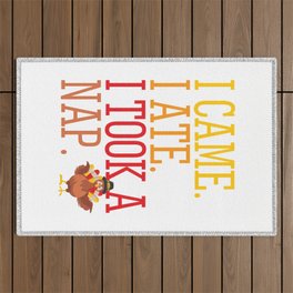 I Came Ate Took Nap Thanksgiving Funny Outdoor Rug