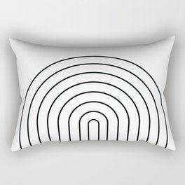 Geometric Lines in White and Black 2 Rectangular Pillow