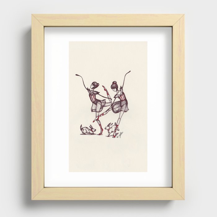 Dancing Twins Recessed Framed Print