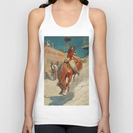 N C Wyeth Western Painting “The Rodeo” Tank Top | Audience, Fairgrounds, Bronco, Wyeth, Painting, Illustrator, Western, Indians, Rodeo, Cowboys 
