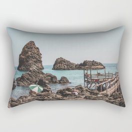 Life is a beach, italian coastal photography and poster Rectangular Pillow