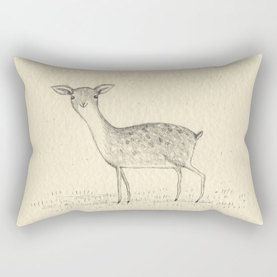 Monochrome Deer Rectangular Pillow