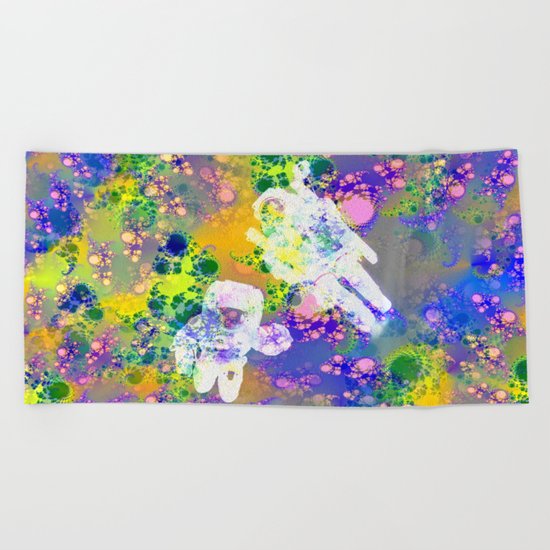 Psychedelic Space Beach Towel