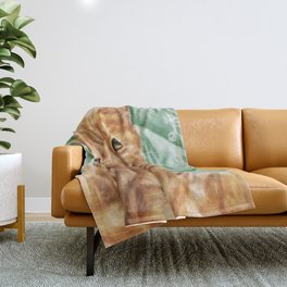 Soft and Purry Orange Tabby Cat Throw Blanket