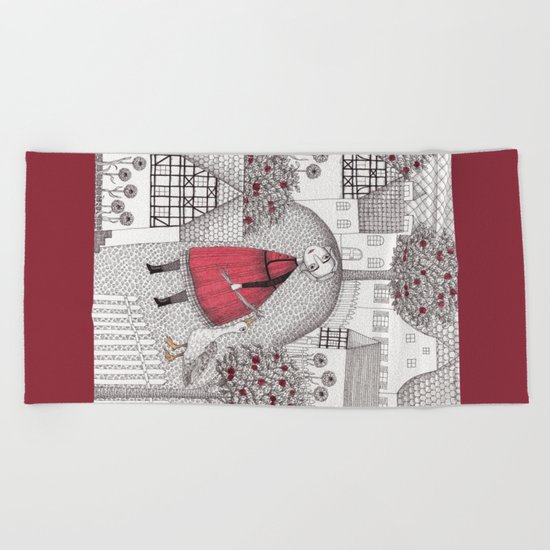 The Old Village Beach Towel