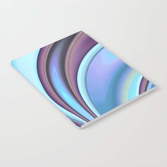 Abstract Fractal Colorways 02PrBl Notebook