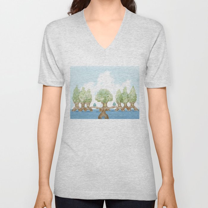 Welcome to our tree home 2 V Neck T Shirt