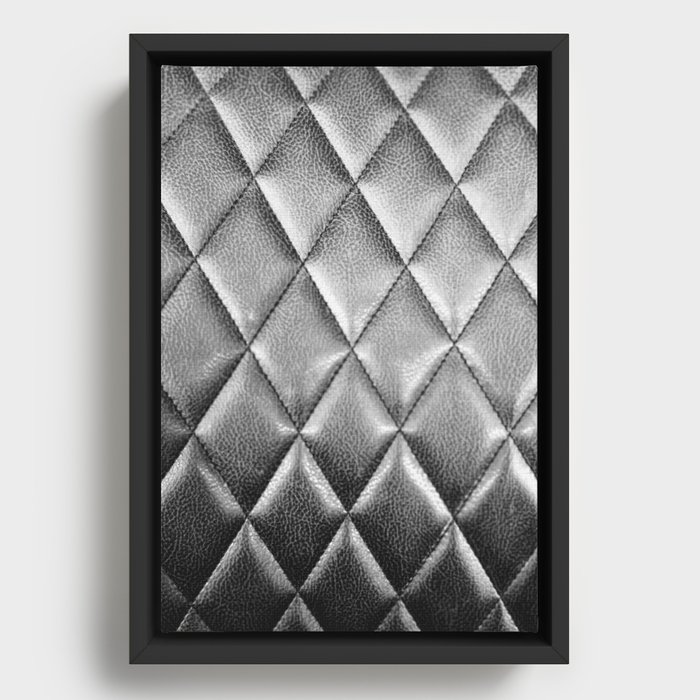 Quilted Leather Framed Canvas