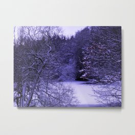nature Metal Print | Snow, Other, Photo, Landscape, Nature, Ice, Lake, Digital, Trees 