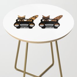 Trendy Wild Cats go Surfing in their Open Top Retro Sports Cars Side Table