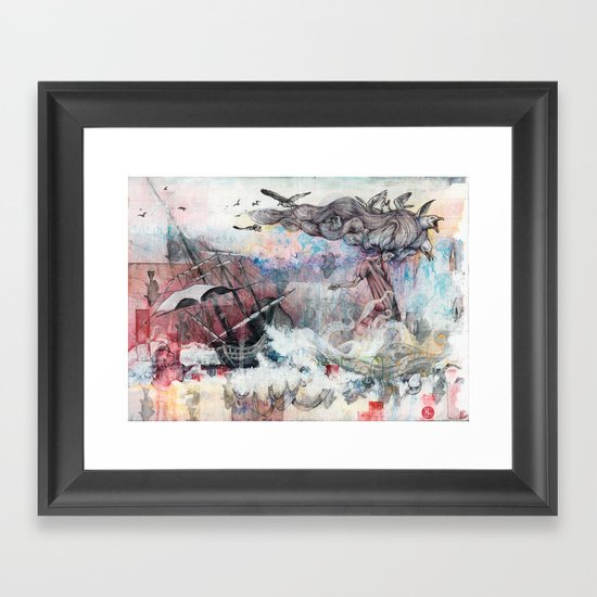 Graceful Attempt Framed Art Print