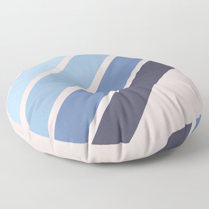Blue Color Drift Floor Pillow