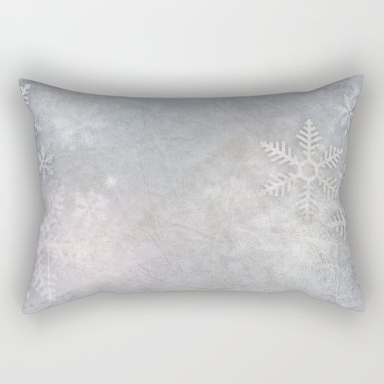 Snowflakes winter frozen freeze Rectangular Pillow