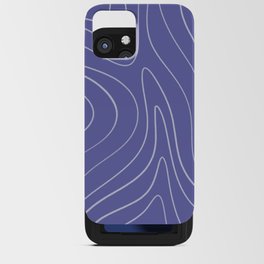 Minimalist Topographical Abstract in Periwinkle Purple iPhone Card Case
