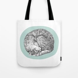 Curled Cat Tote Bag