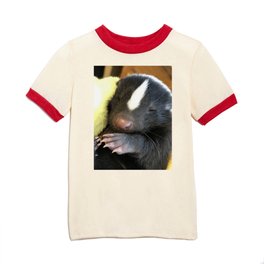 Stinker the Striped Skunk Kids T Shirt