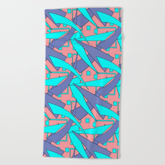 Creative abstract pattern . Geometric shapes . Beach Towel