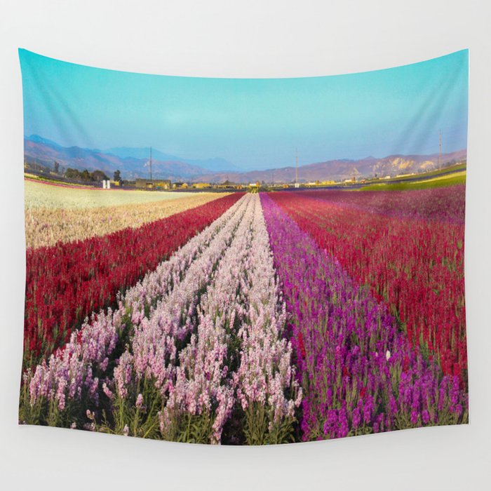 Flower hotsell field tapestry