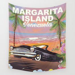Margarita Island Venezuela travel poster Wall Tapestry
