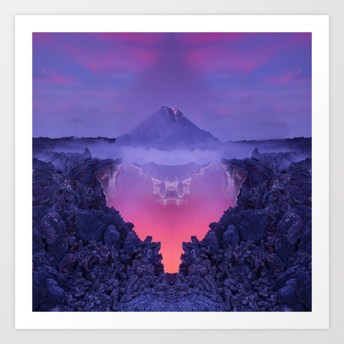 The mutation of the volcano Art Print