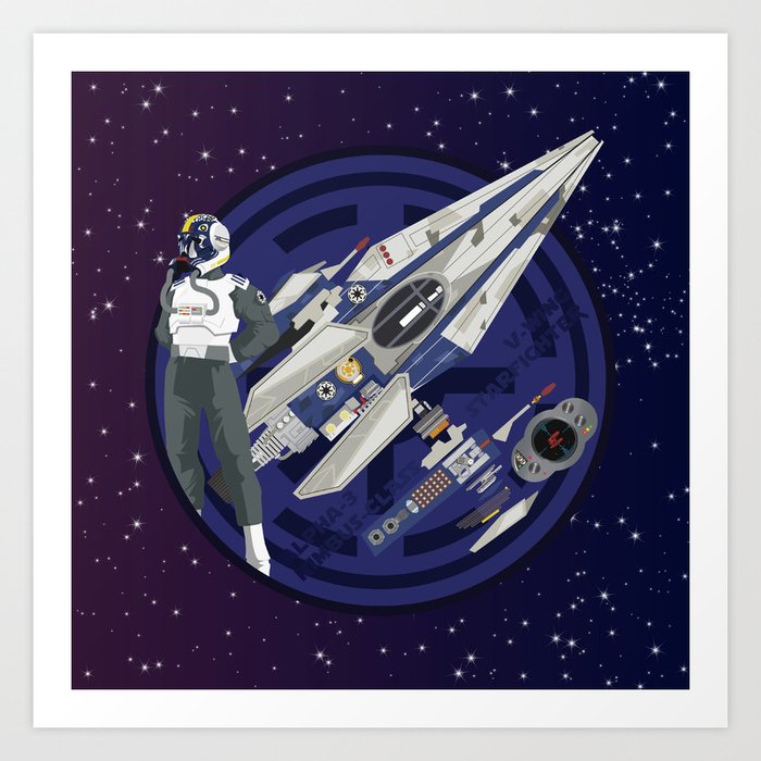 V-wing dissect #2 Art Print