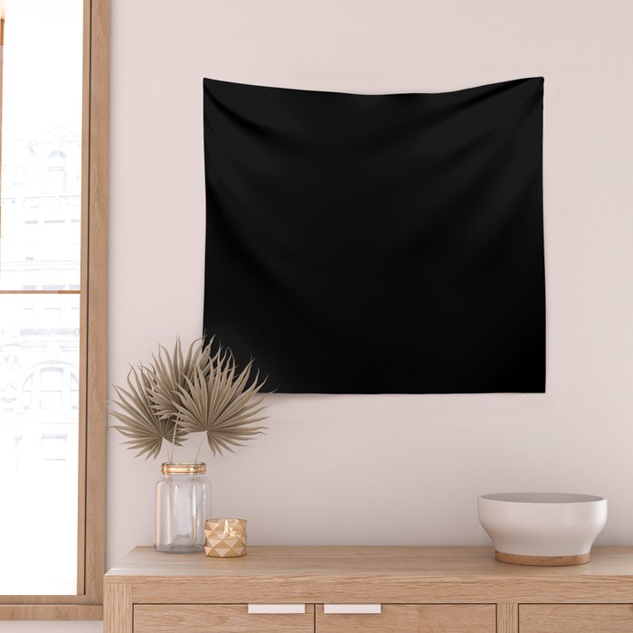 Simply Midnight Black Wall Tapestry by Simple Luxe by Nature Magick Society6
