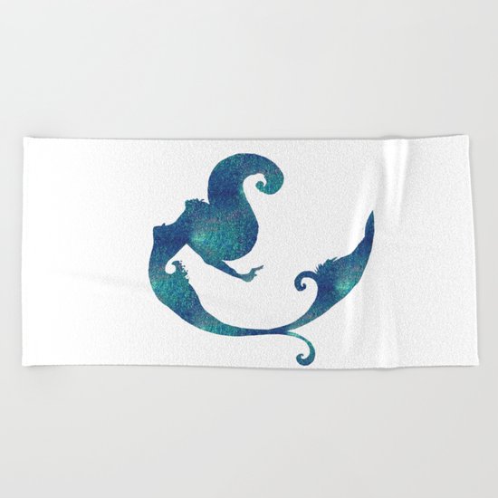 Azure mermaid Beach Towel