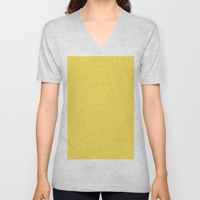 Yellow Zingiberales V Neck T Shirt